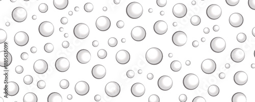 Realistic water droplets on the transparent window. Vector
