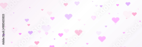 Background Overlay Soft pink hearts with romantic glow on transparent background. Used in Valentine's Day themed visuals, dreamy overlays and emotional design elements