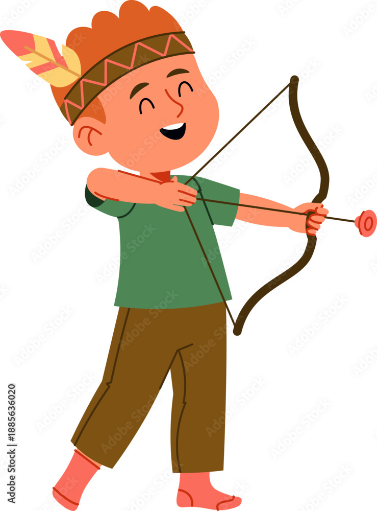 Obraz premium Boy Archer Aiming