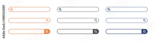 Search bar illustration set.search boxes.