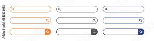 Search bar illustration set.search boxes.