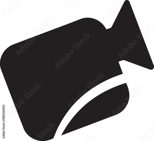 Movie Camera Icon: A minimalist icon of a movie camera, embodying the essence of capturing moments and storytelling.