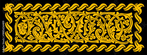 Floral pattern. wood carving pattern