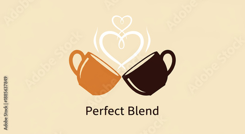 Romantic Coffee Toast, Love Celebration, Cozy Café, Illustration, Warm Atmosphere, Heartfelt Design Concept for Valentine's Day