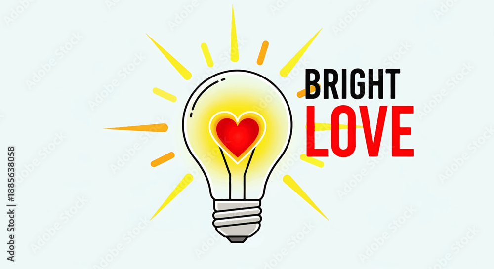 Fototapeta premium Bright Love Concept for Valentine's Day Celebrations