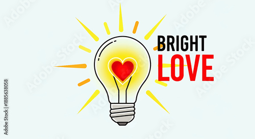 Bright Love Concept for Valentine's Day Celebrations