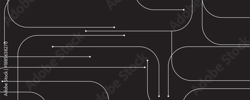 Abstract connect lines and dots circuit, simple technology graphic background, vector design network technology and connection concept.