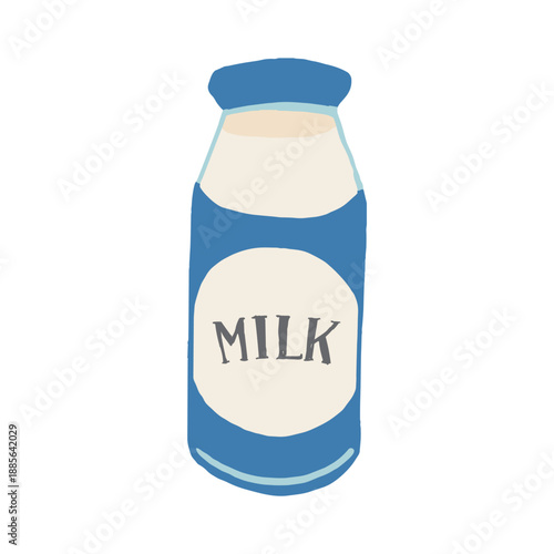 手描きの牛乳瓶のイラスト
