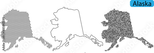 Detailed maps of alaska state in various formats and styles
