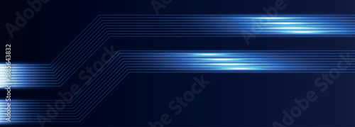 Modern blue abstract background with high-tech blue dynamic stripes design. Background concept with light motion effect for banner, advertising and website. EPS. 3