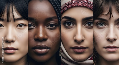 Diverse Women Portraits, Studio Setting, Photography, Intimate Close-Up, Empowering Perspectives