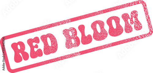 This delightful Red Bloom stamp in a distressed pink texture provides a wonderful retro floral inspiration