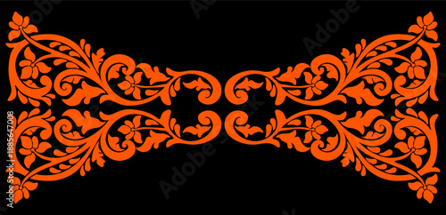 Floral pattern. wood carving pattern