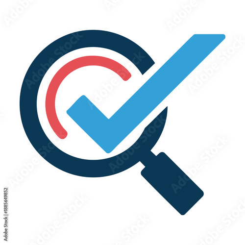 Magnifying glass with check mark