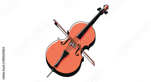 The elegant cello a bowed string instrument is played using a bow across its strings to produce rich resonant sounds.