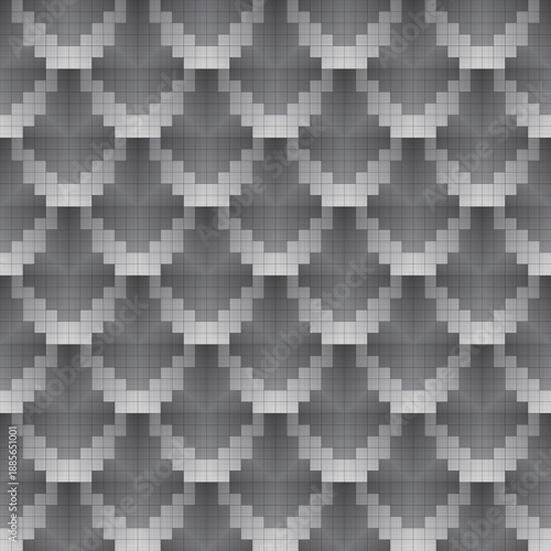 black and white square mosaic seamless pattern vector illustration