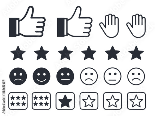 set of hand drawn icons