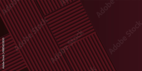 Layers of deep burgundy hues create a sophisticated backdrop, showcasing diagonally arranged lines and planes that introduce depth and dimension with an elegant visual texture
