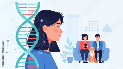 Family, DNA science, and domestic scene