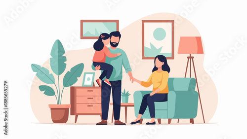 Family enjoying a cozy moment together in a living room