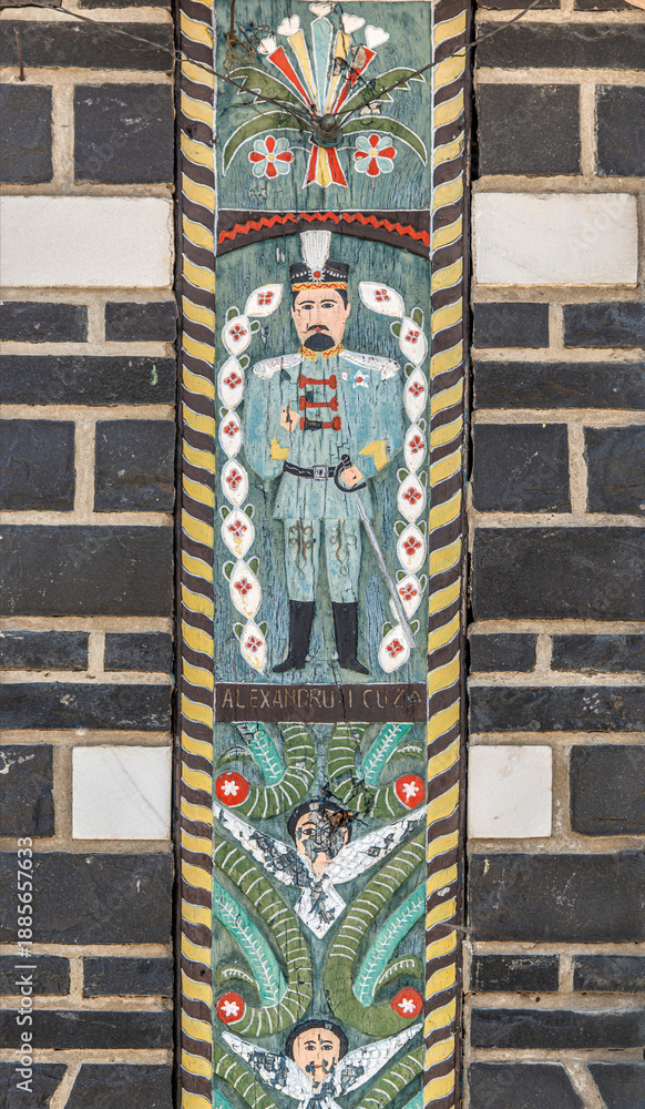 custom made wallpaper toronto digitalDétail de stèle funéraire du Cimetière Joyeux de Sapanta, Roumanie