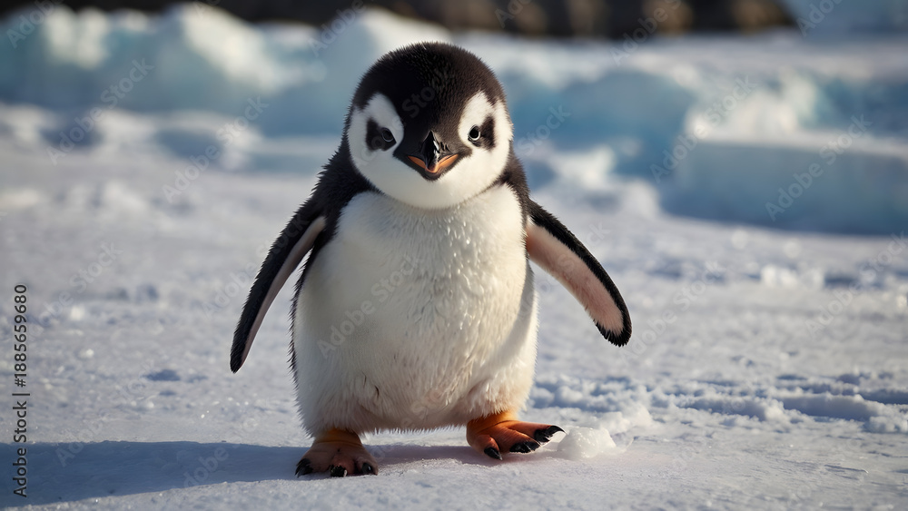 Obraz premium penguin on the snow