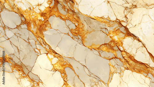 Marble texture with gold veins and white background