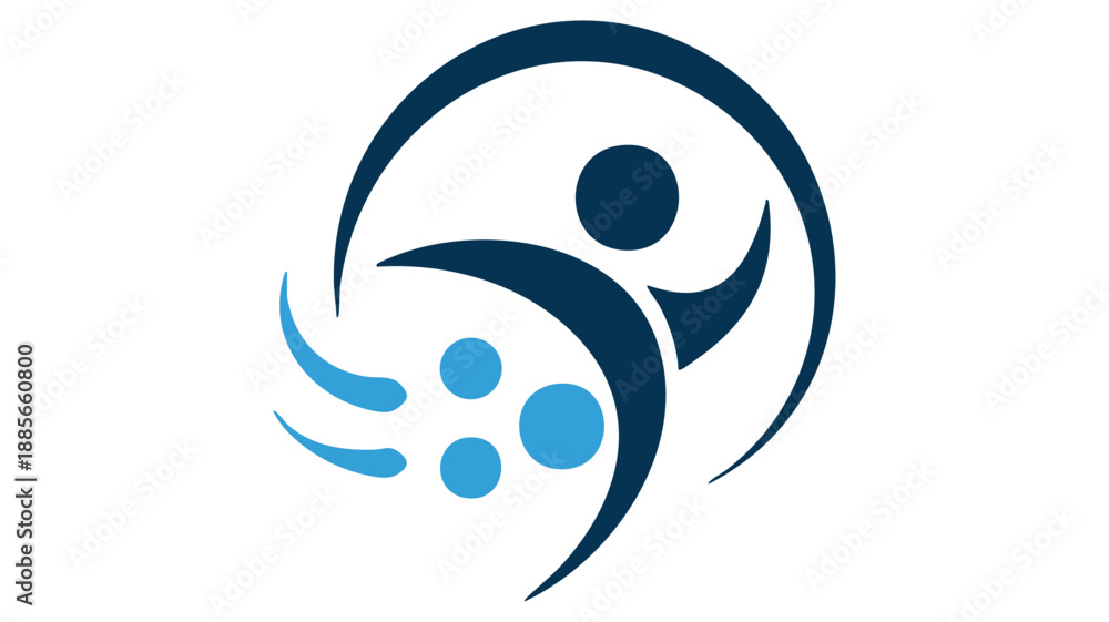 Fototapeta premium Dynamic human figure with orbit