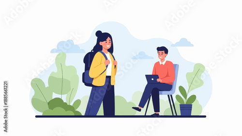 Diverse individuals engaged in outdoor work and travel activities