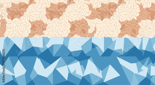 Geometric Shapes in Blue and Orange.