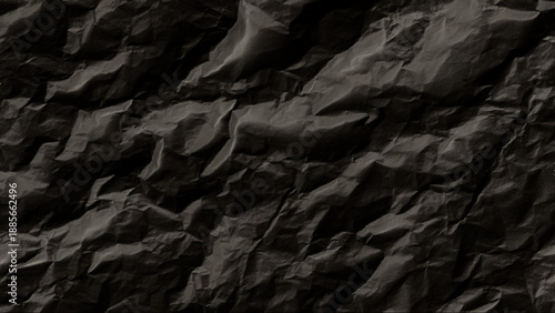 Crumpled gray paper texture background material