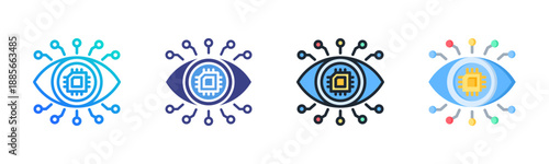 Vision Icon Set Multiple Style Collection