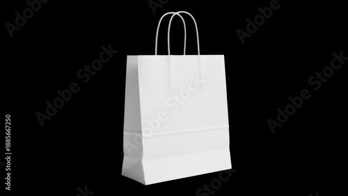 White paper shopping bag