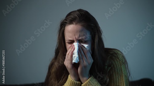 Sick Student Feels Unwell And Upset, An Unwell Student Struggles With Illness And Emotional Distress