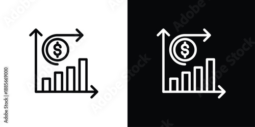 Forecasting Icon Sheet Black And White