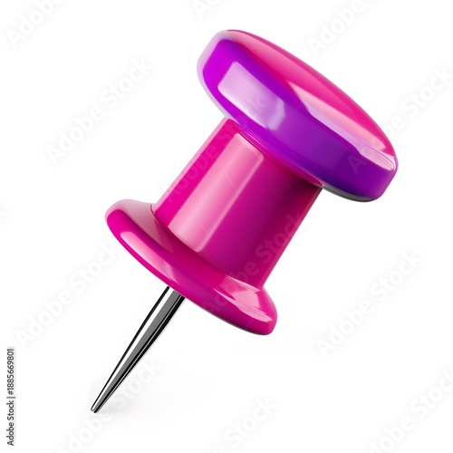 Wallpaper Mural Pink Push Pin Thumbtack Isolated on White Background Torontodigital.ca