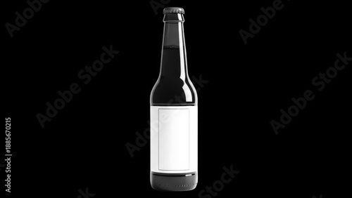 Single bottle of dark beverage