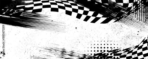 Curved Grunge Brush Stroke, Black Paint Splash Texture for Creative Design Projects. eps 10