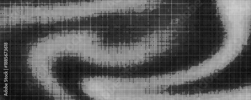 Seamless dotted repeated texture. Black and white polka dot pattern. Repeating endless dots texture.