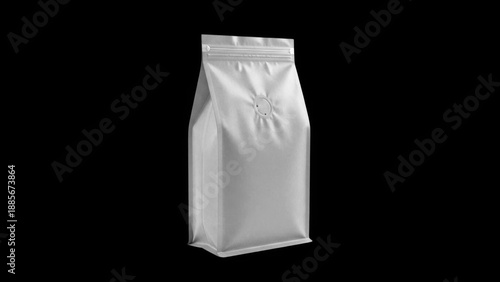 Silver foil pouch with zipper