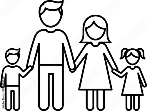 Family line art icon