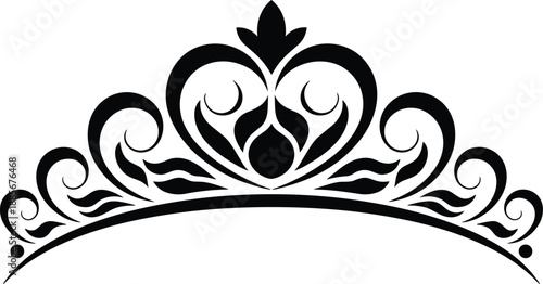 Elegant tiara design on white background