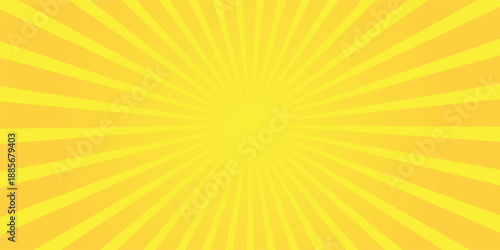 Orange Sunburst Pattern with yellow Background. Rays. Radial. Summer Banner. Exploding star burst texture japanese radius cartoon pattern abstract eps editable vector