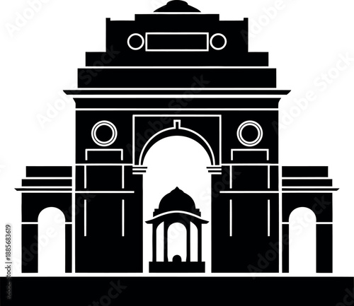 India gate republic day icon