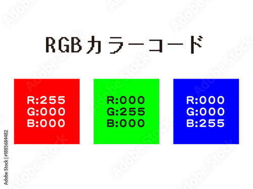 シンプルなRGBカラーコードの図解イラスト素材セット3