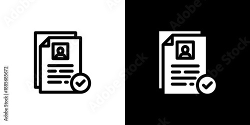 Approve concept with flat Black White Background Vector illustration.