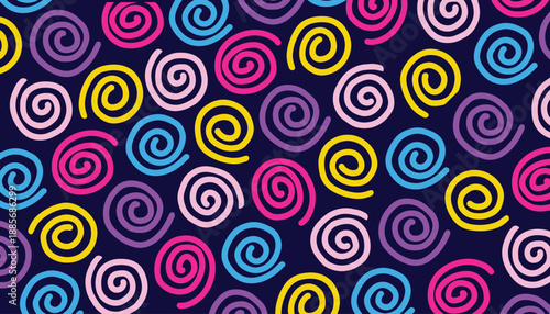 Contemporary figure spiral flower. Psychedelic swirl carnival pattern. Retro waves, swirl, twirl background. Abstract groovy Circle spiral texture. Vector spiral, background. Hypnotic, dynamic vortex