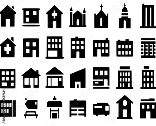 building icons set