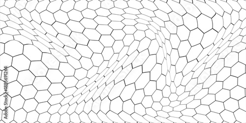 Hexagon pattern. Seamless background white. Gray abstract honeycomb background. Vector illustration.