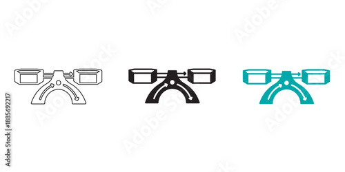 Data Load Balancing Icon for Network Stability and System Performance Optimization